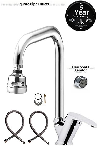 tesitay Baymera Stainless Mix Swan Kitchen Sink Tap Fountain Faucet