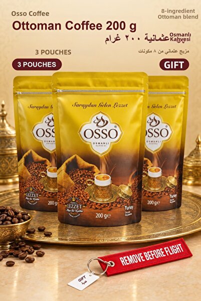 OSSO KAHVE قهوة عثمانية 200 جرام × 3 أكياس - قهوة عثمانية