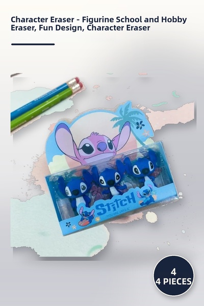Yenilig 4 Character Erasers – Figured Erasers for School and Hobbies, Fun Des...