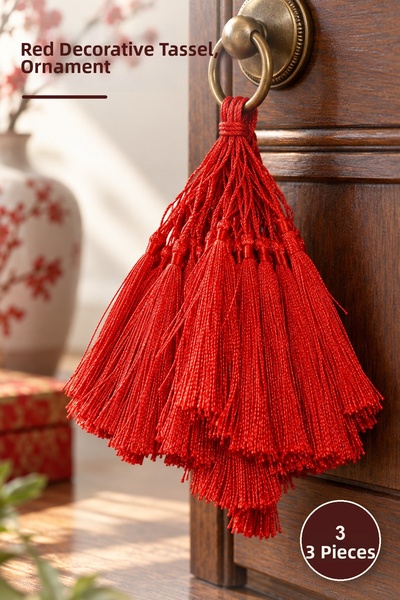 Yenilig 3 Pieces of Tassels – Red Decorative Ornament Accessory, Decoration, ...