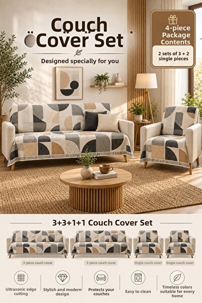 GECE HOME Multi-Purpose Modern Bohemian Velvet Sofa Cover, Sofa Bed Cover Set...