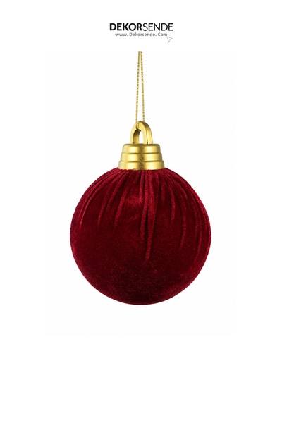 Dekorsende Christmas Tree Ball Velvet Burgundy Ball 15 cm