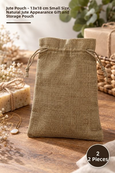 Yenilig 2 Pieces of Wicker Pouches – 13X18 cm Small Size Pouch, Natural Wicke...