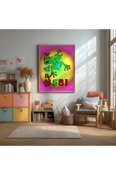 KEYFHOME Poster de pictură MDF înrămat cu litera X din alfabet, tucan, cadou ...