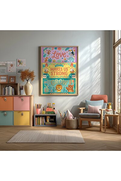 KEYFHOME Dragoste Familie Motivational Cadru MDF Tablou Poster Living Decor d...