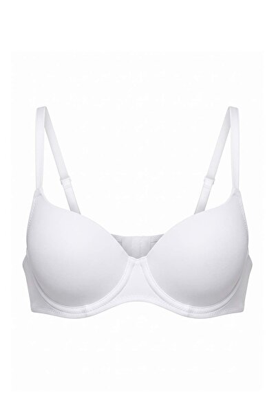 Trendyol Kollektion Weißer Single Micro Flat Strappy Cup T-Shirt-BH THMAW27SU...