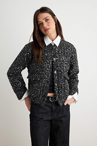 Trendyol Collection معطف أسود عادي TWOAW27MO00160