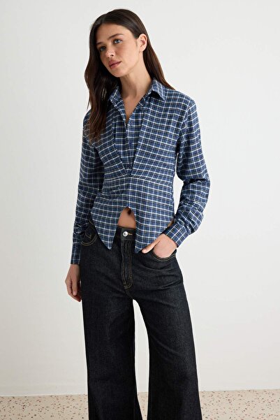 Trendyol Collection Cămașă albastră TWOAW27GO00158