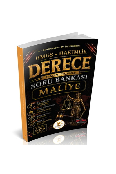 Savaş Yayınevi HUKAL HMGS-Hakimlik Derece Maliye Soru Bankası 2026