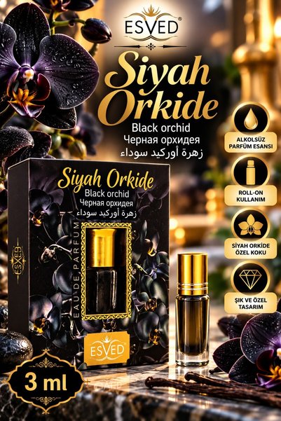 ESVED Siyah Orkide Kokusu Parfüm Esansı Alkolsüz Esans 3Ml.
