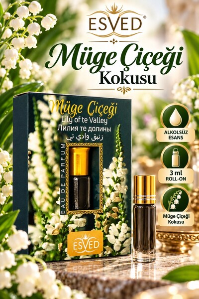 ESVED Müge Çiçeği Kokusu Parfüm Esansı Alkolsüz Esans 3Ml.