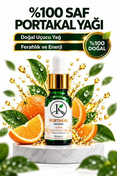 KARUM Orange Essential Oil 100% Pure and Natural Aromatherapy Oil with Glass Dropper 10 ml