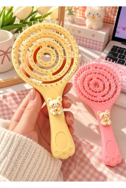 MİNİFİYONK Korean Model Figured Hair Brush Set of 2 – Small Size