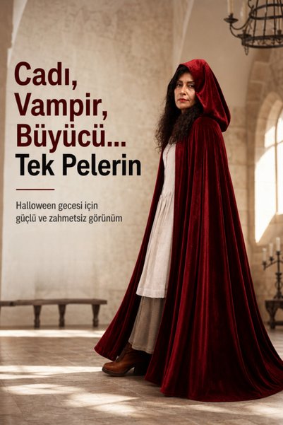 Store Red Velvet Cloak Halloween Halloween Party Cosplay Costume Theater Outfit