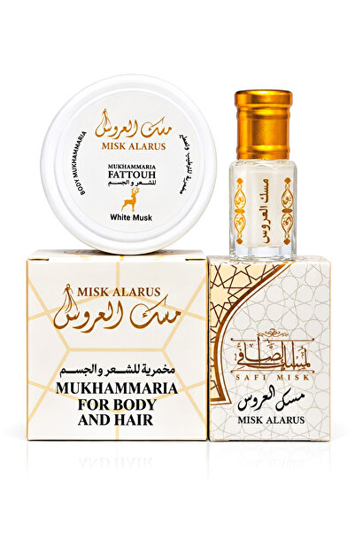 MUSK AL TAHARA Alarus Musk 6 ml + White Musk Muhmariya Moisturizing and Perfu...