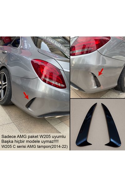 GCP German Car Parts W205 C Serisi AMG Tampon Flap Yüzgeç Aksesuar c180 c200 ...