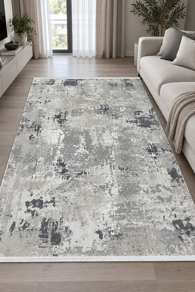 ünalcarpet 4 Metrekare - 6 Metrekare Bambu Tarz Modern Dokuma Salon Oturma Od...