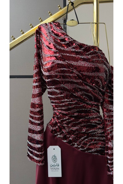 GORI FASHION فستان سهره راقي مزين بترتر