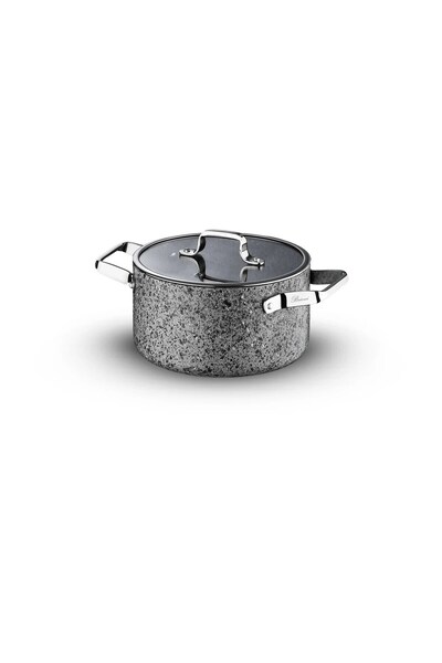 Brioni Stone-Age 24 cm Çizilmez Yanmaz Yapışmaz İndüksiyon Derin Tencere