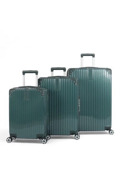 PP Hardshell Luggage Set with Stylish Aluminum Design - 3 Piece Super Protect...