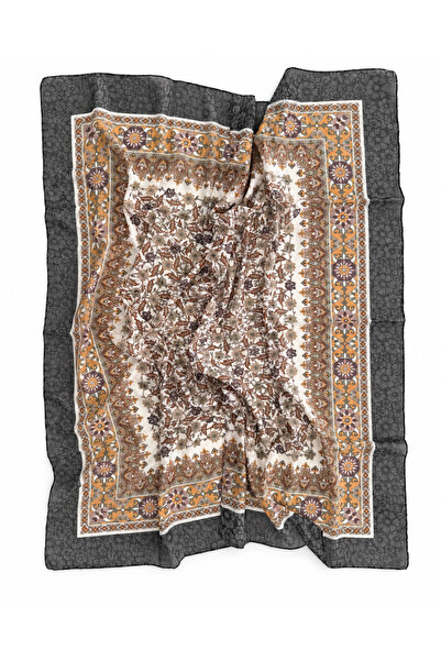 Zambak Vintage Pattern Large Size Cotton Scarf