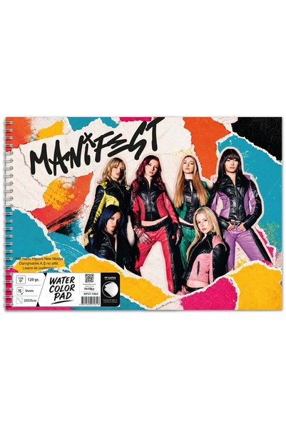 Herboy MANİFEST 25x35 Plastik Kapaklı Sipralli Resim Defteri 15 Yaprak (1 Adet)