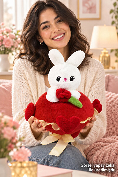Özgüner Oyuncak "Bunny and Teddy Bear: Bouquet of Love from Heart to Heart"