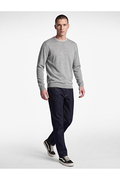 Koton Long Sleeve Contrast Detailed Crew Neck Knitwear Sweater
