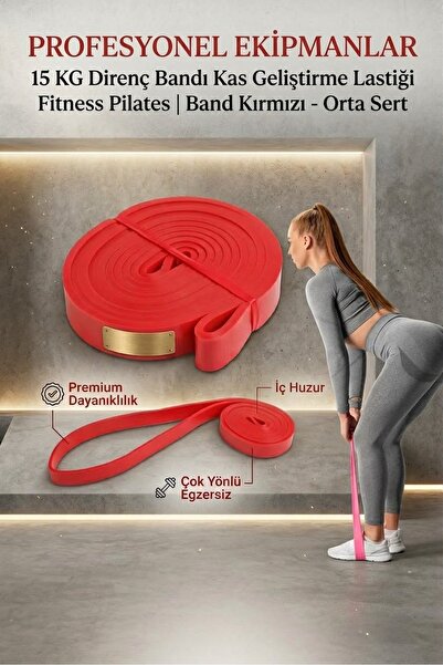 ORVİCA 15 KG Direnç Bandı Kas Geliştirme Lastiği Fitness Pilates Cross Traini...