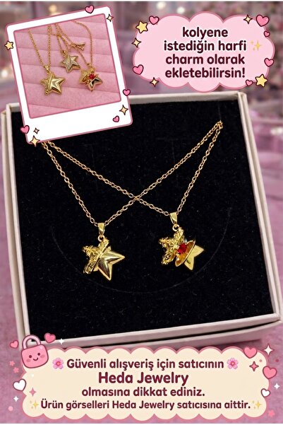 Heda Jewelry Letter Love Star Necklace - Openable Star Necklace