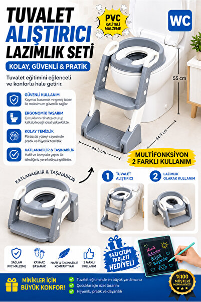 nextbuy Tuvalet Eğitim Alıştırma Koltuğu Tutma Kollu Ayarlanabilir Lazımlık K...