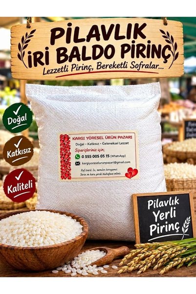Kargı Yöresel Ürün Pazarı PİLAVLIK İRİ BALDO PİRİNÇ-(25 KG) ASIRLIK OVALARDAN...