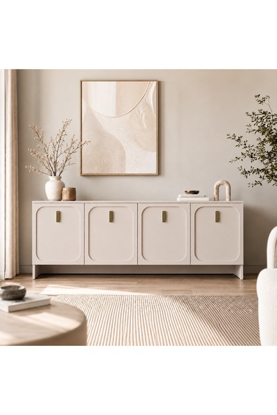 ALONEX HOME Altay 180 cm Konsol MDF Membran Kapaklı Modern Salon ve Yemek Oda...