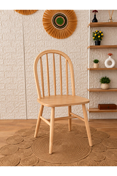 silla Amerikan Sandalye Naturel Ahşap Sandalye