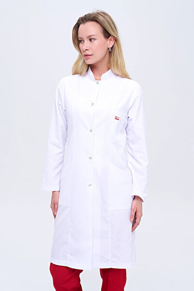 TIPTEKS Kadın Hakim Yaka Uzun Boy Doktor - Öğretmen Önlüğü