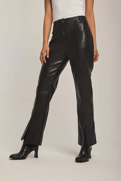 DALYDRESS Wide-Leg Leather Pants