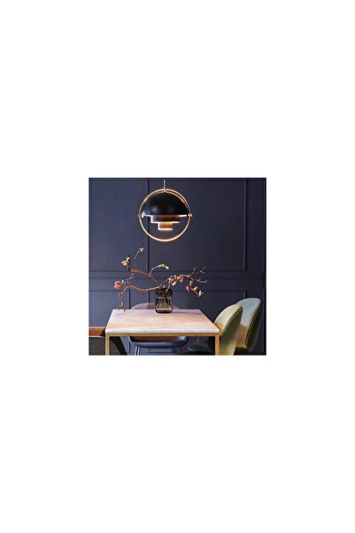LightPlanet Candelabru suspendat din metal negru, E27, Ø34 × H80 cm