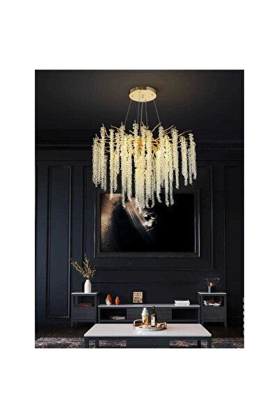 LightPlanet Lustră LED modernă 9xE14, Ø60 cm, auriu