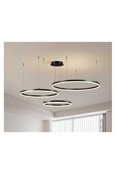 LightPlanet Lustră pendul LED dimabilă cu 3 inele, WiFi și telecomandă, 100 c...