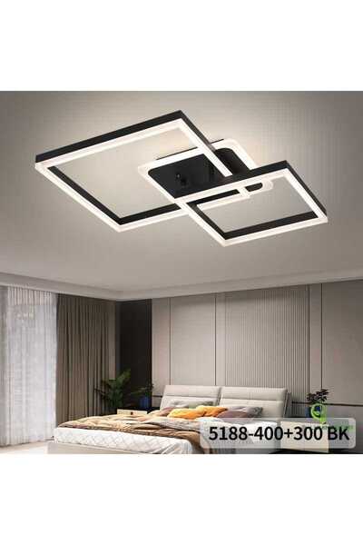 LightPlanet Plafonieră LED RGB pătrată neagră cu telecomandă, 70 x 40 cm