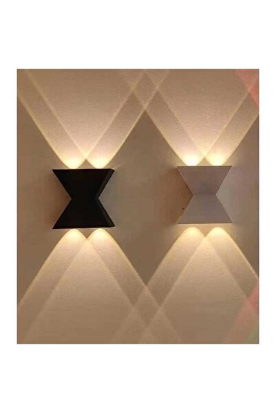 LightPlanet Aplică de perete LED neagră cu 2 lumini, 6W, 750 lm, 3 temperatur...
