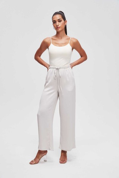 Livia Solid Wide-Leg Pants
