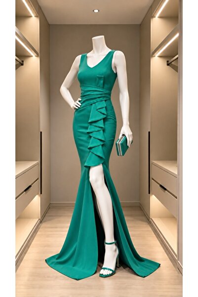 Modafeminen Rochie de seară cu volan 582054 ZUMURD