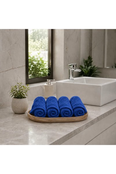 The Cotton Connection Terry Cotton Face Towels - Set of 4 | Ultra Soft, Highly Absorbent, Premium Quality