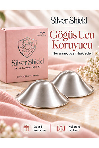 Gümüş Kaplama Göğüs Ucu Koruyucu Kapak