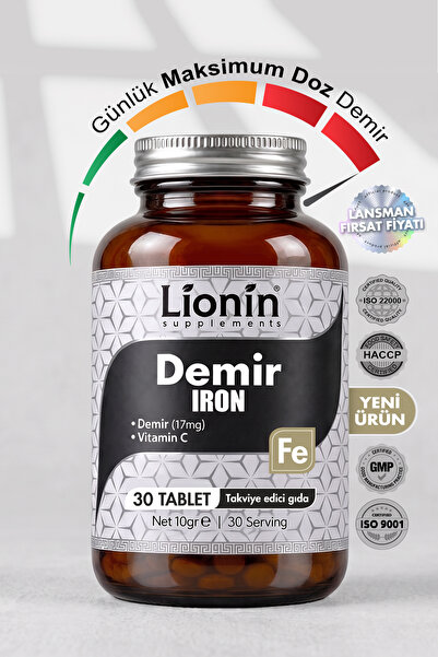 Lionin Demir Iron (Fe) 30 Tablet + C Vitamini