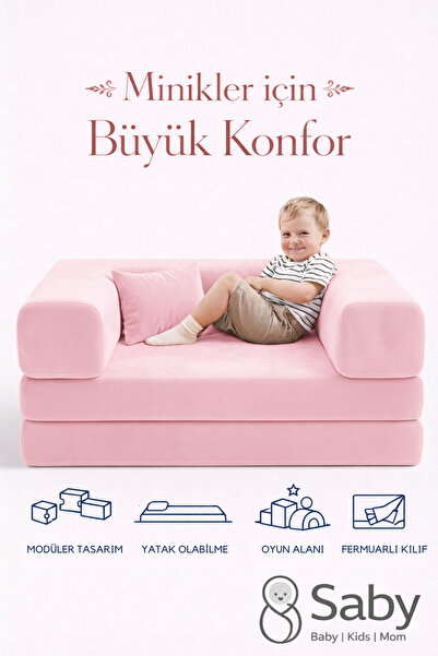 Premium 140x70 cm Modüler Çocuk ve Genç Koltuğu – Yatak Olabilen Sünger Oyun Alanı–Yıkanabilir Kılıf