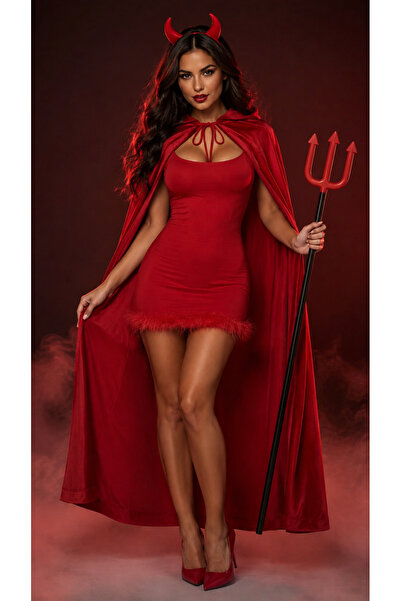 sopinksovamp Halloween Şeytan Kostümü Cadılar Bayramı