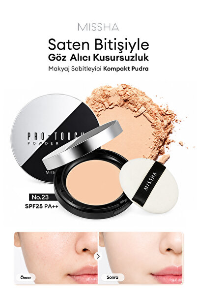 Missha Cildin Parlak Ve Pürüzsüz Gösteren Kompakt Pudra Pro-Touch Powder Pact...