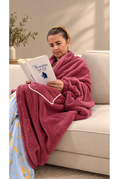 Milk And Honey Mooder Giyilebilir Softwell Pembe Battaniye Cepli *BROŞ HEDİYELİ